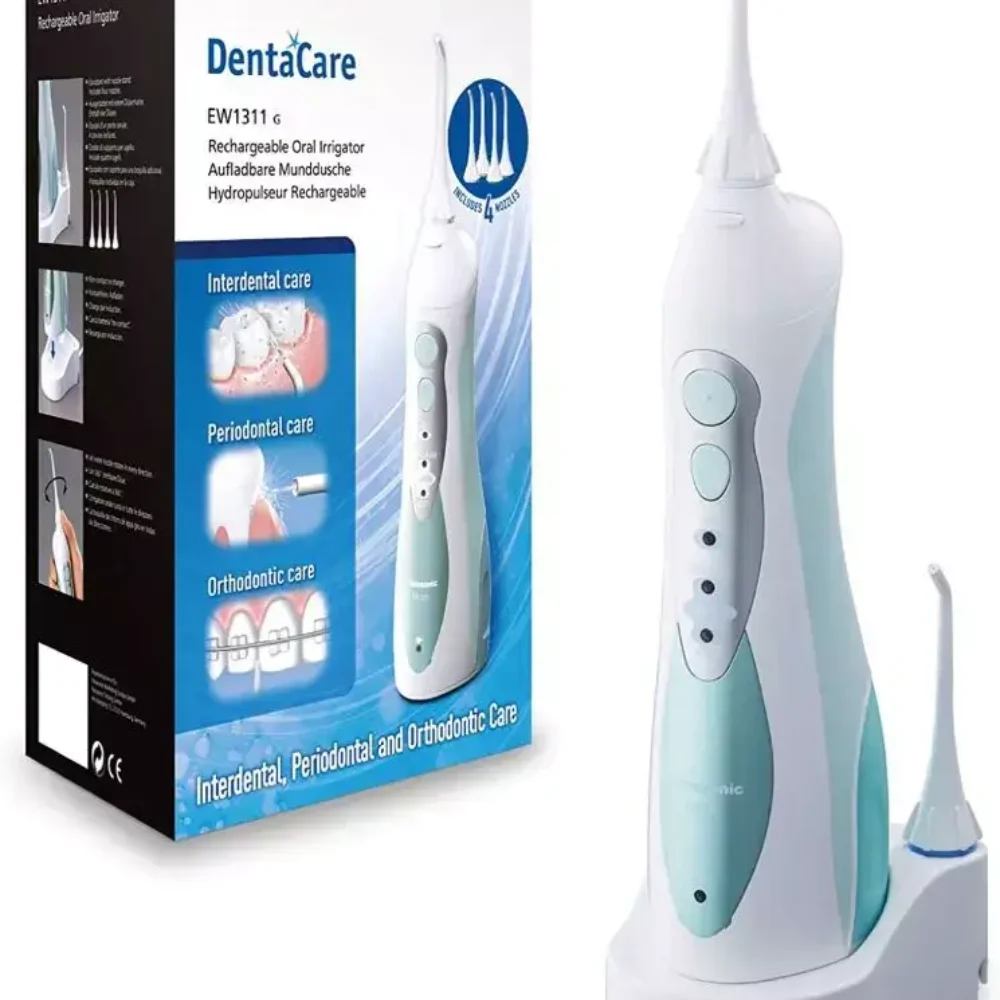 Irrigador Dental Panasonic Ew1311g845: Eléctrico portátil de viaje, con modo Air In