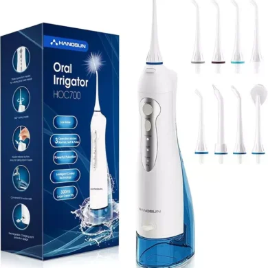 Irrigador bucal portátil dental Hangsun Hoc700: Ideal para viajar y para uso doméstico