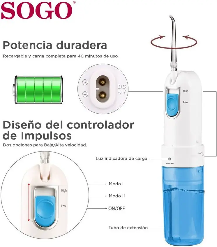 irrigador dental sogo recambios